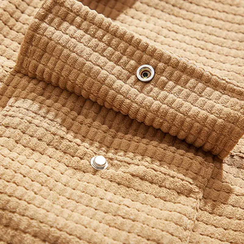 Retro Plain Corduroy Jacket-2