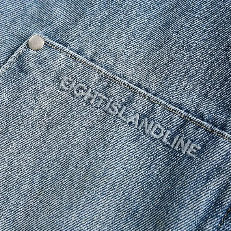 Retro Washed Straight Leg Jeans-2