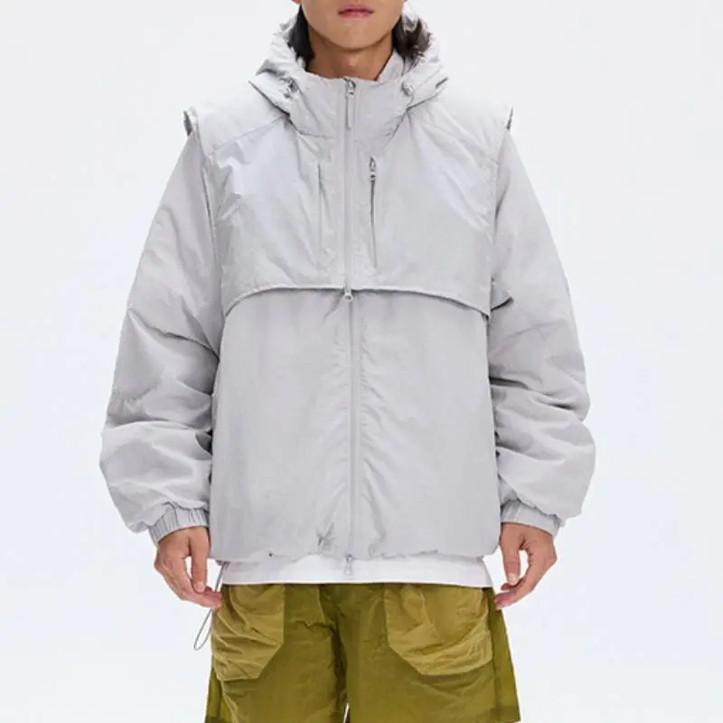 Fashionable Simple White Duck Down Jacket-14