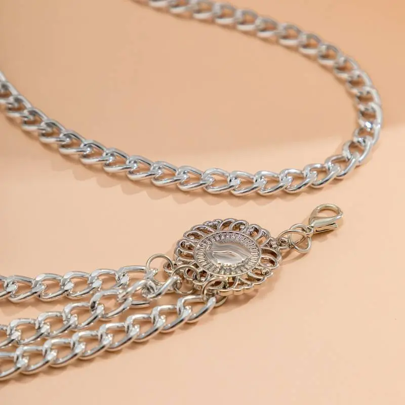 Retro Plain Waist Chain Women-3