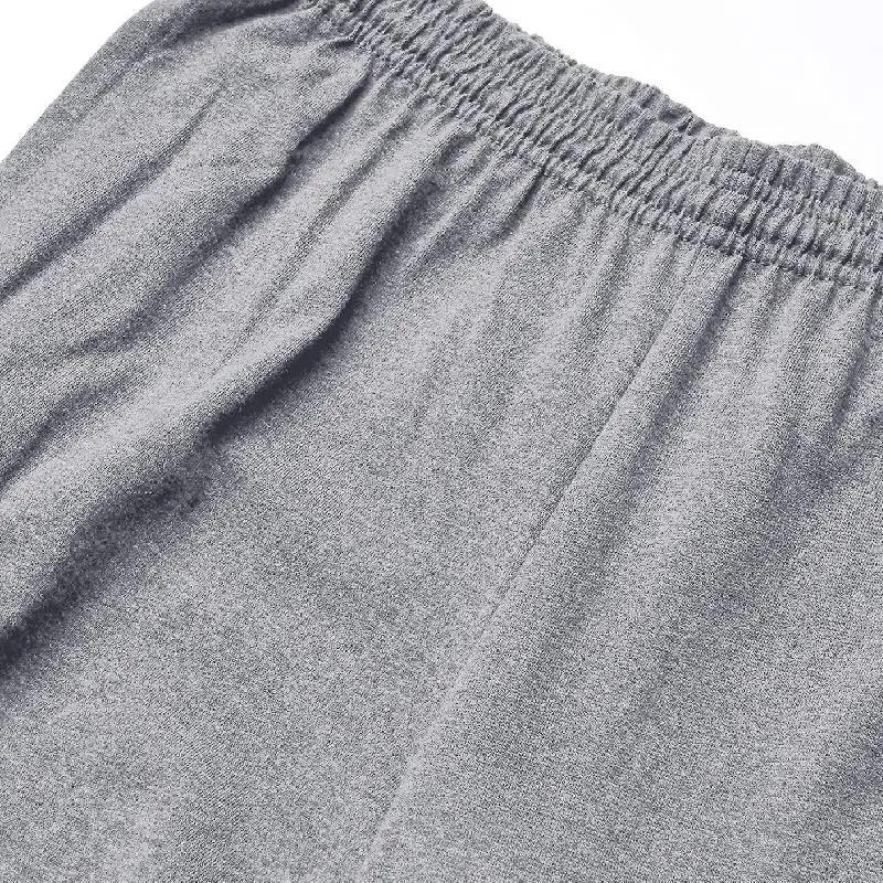 Sporty Plain Cotton Casual Pants Unisex-6