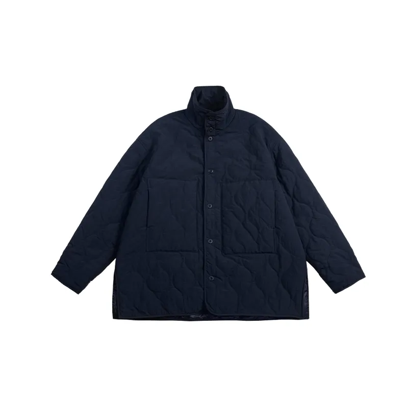 Street Loose Blended Synthetic Fabrics Quilted Jacket-6