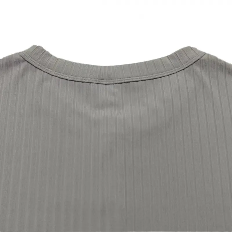 Casual Plain Blended Synthetic Fabrics T Shirt-5