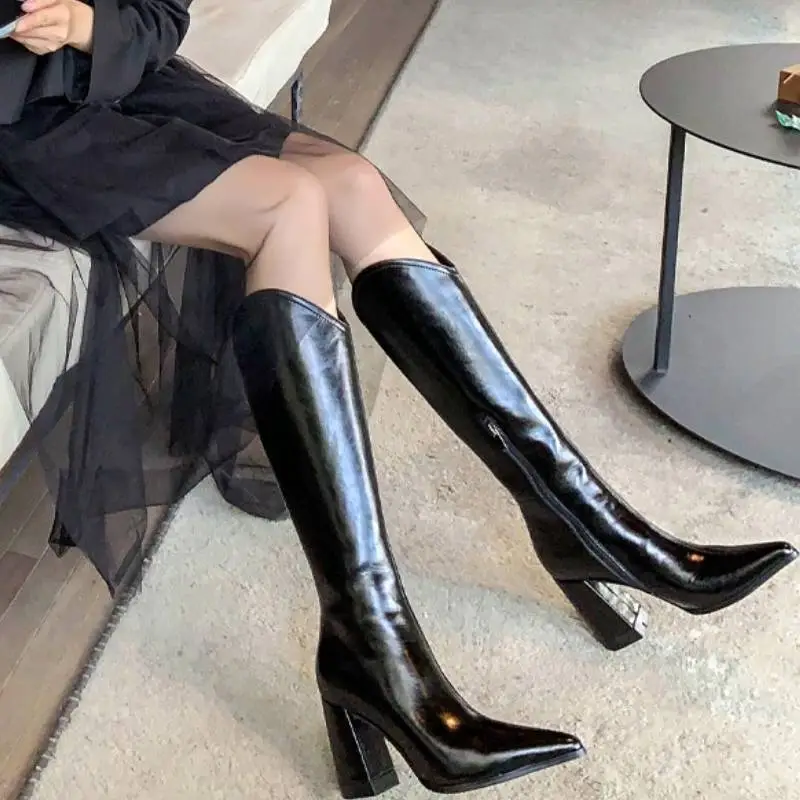 Fashionable Street Knee High Boots-1