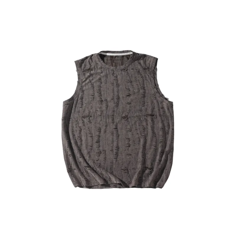 Dark Trendy Large Size Sleeveless Vest-2