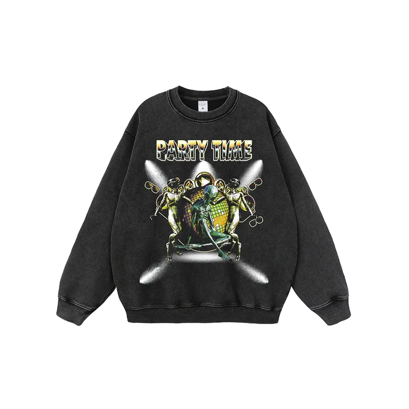 Skull Loose Sweatshirt-5