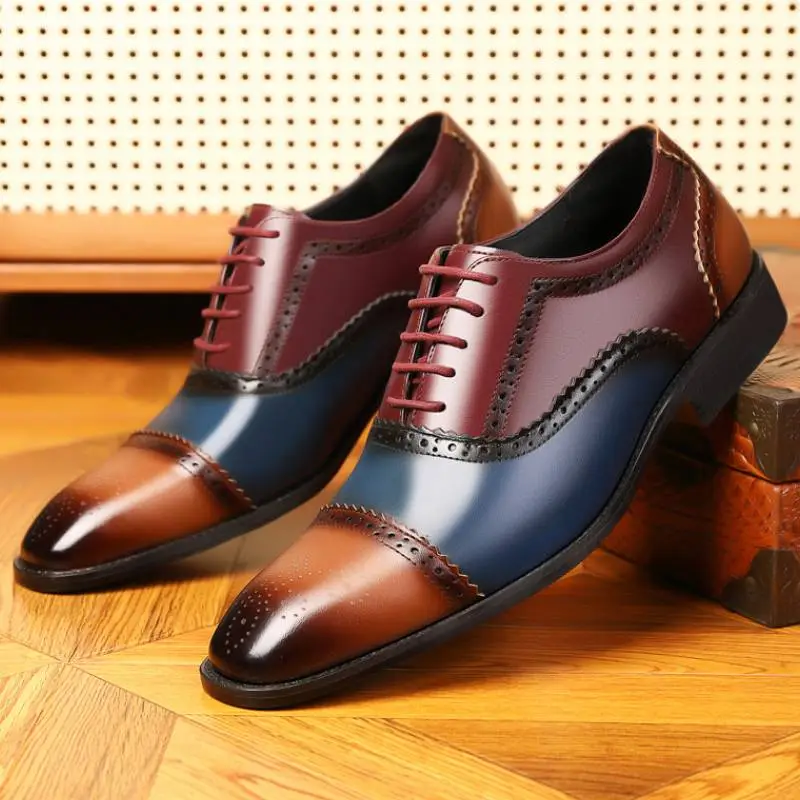 Business Contrast Color Dress Shoes-9