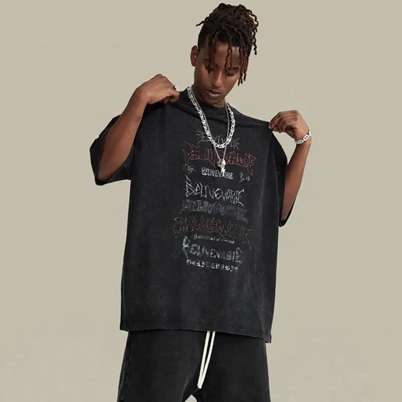Retro Loose 100% Cotton T Shirt Unisex-7