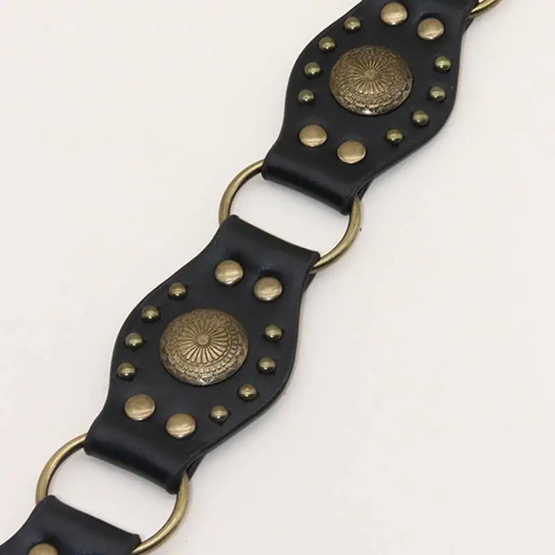 Retro Studded Leather Belt-2