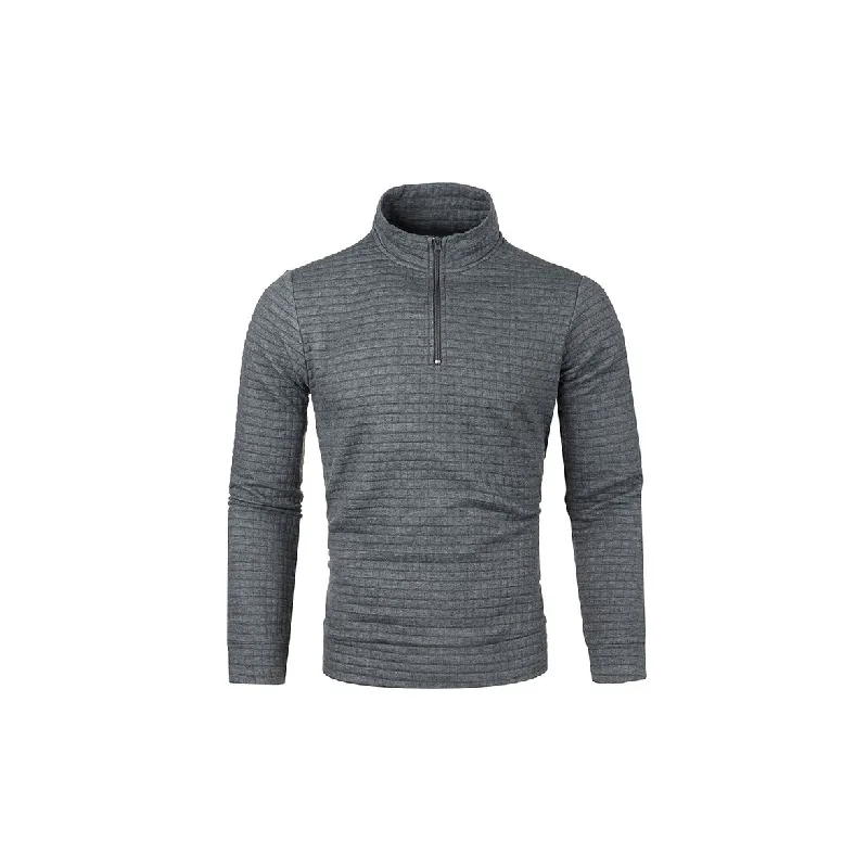 Zipper Casual Blended Synthetic Fabrics Sweatshirt-5