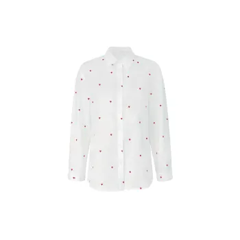 Simple Random Print Polyester Shirt Women
