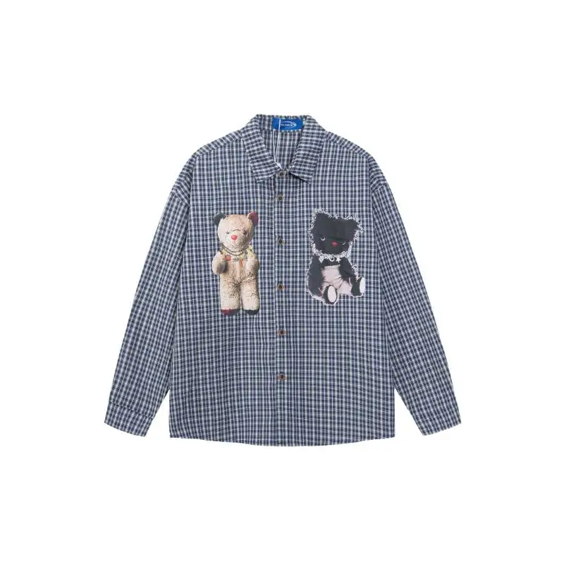Retro Cute Cotton Shirt Unisex-0