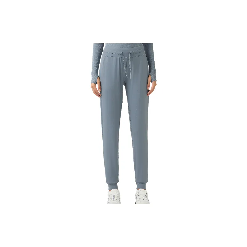 Fashionable Simple Cotton Blended Fabric Sports Pants Women-4