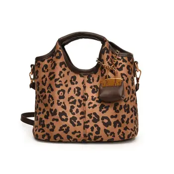 Retro Leopard Print Crossbody Bag