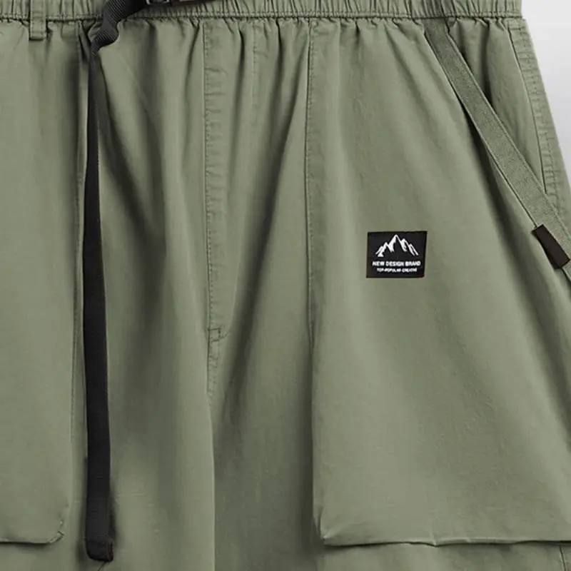 Casual Loose Cotton Blended Fabric Cargo Pants-3