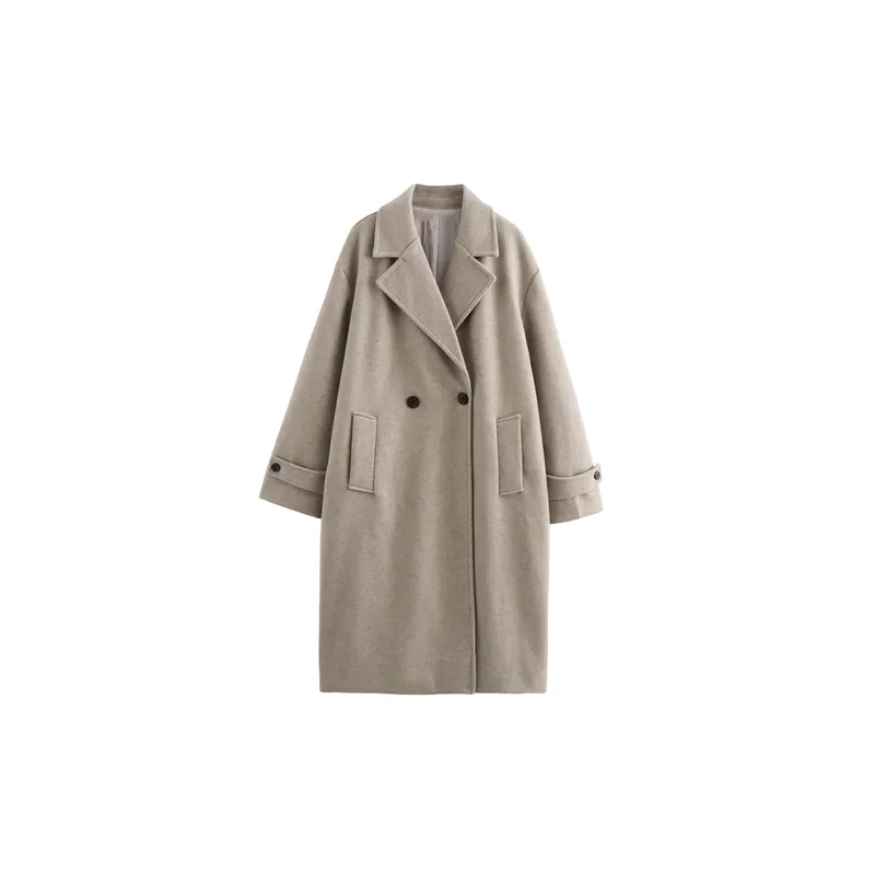 Fashionable Loose Polyester Coat Women-1
