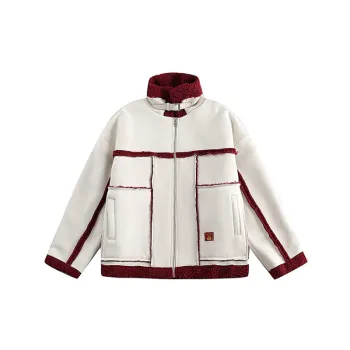 Contrast Cotton padded Casual Loose Jacket