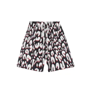 High Street Trendy Leopard Camouflage Mesh Shorts