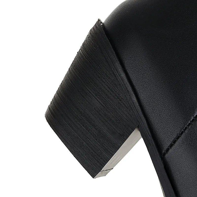 Fashionable Contrast Color Knee High Boots-4