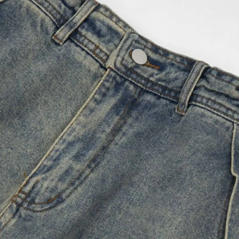 Retro Contrast Colo Jeans-3