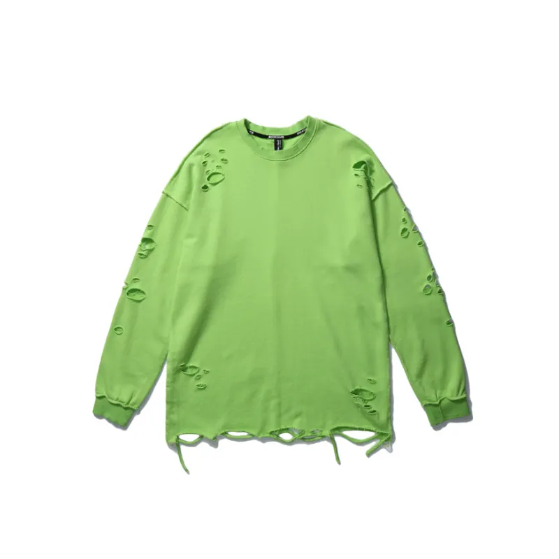 Street Loose Cotton Blended Fabric Sweatshirt
