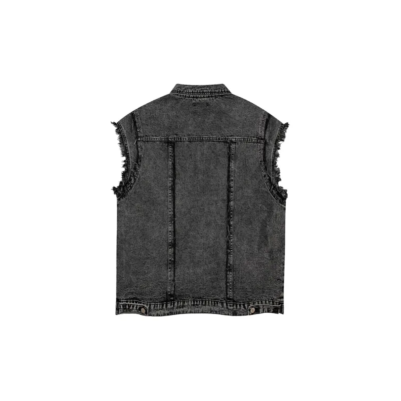 Retro Washed Short Work Vest-1