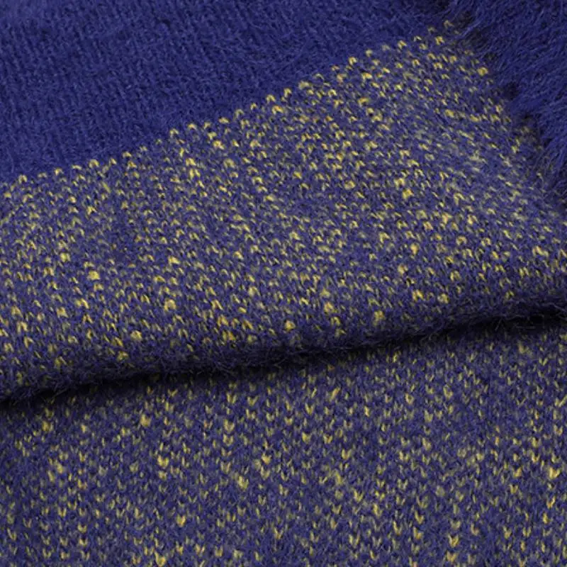 Loose Contrast Color Sweater-5