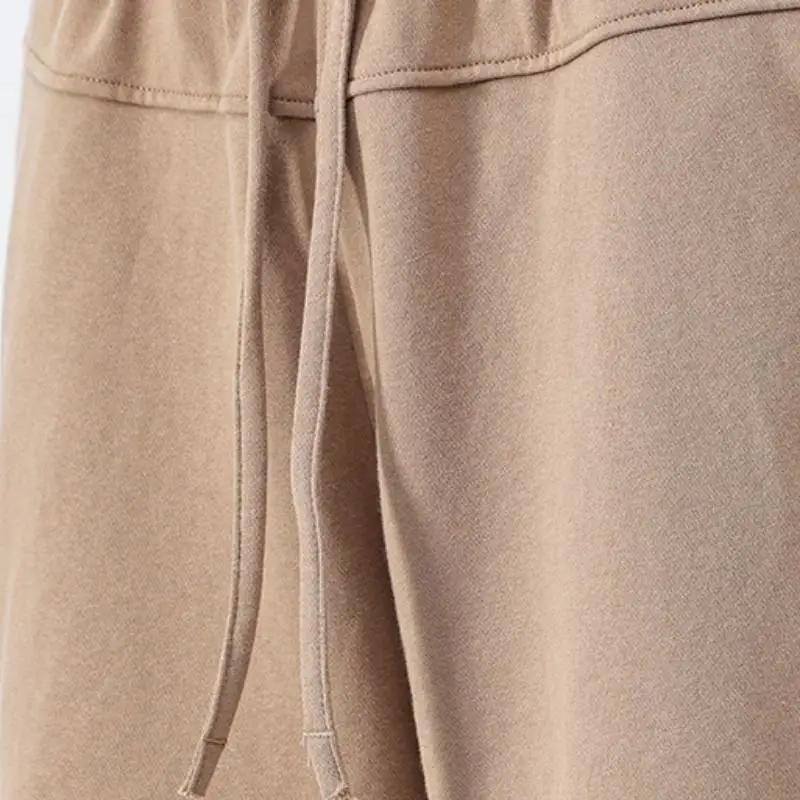 Casual Loose Cotton Blended Fabric Sports Shorts Unisex-5