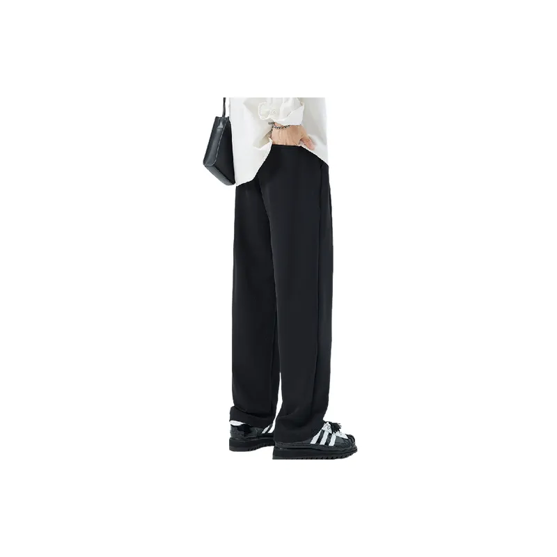 Casual Straight Leg Blended Synthetic Fabrics Suit Trousers-2