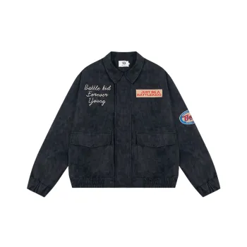 Loose Embroidery Denim Jacket