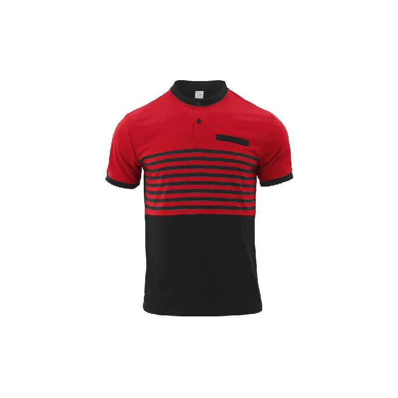 Fashionable Prin Cotton Blended Fabric Polo-3