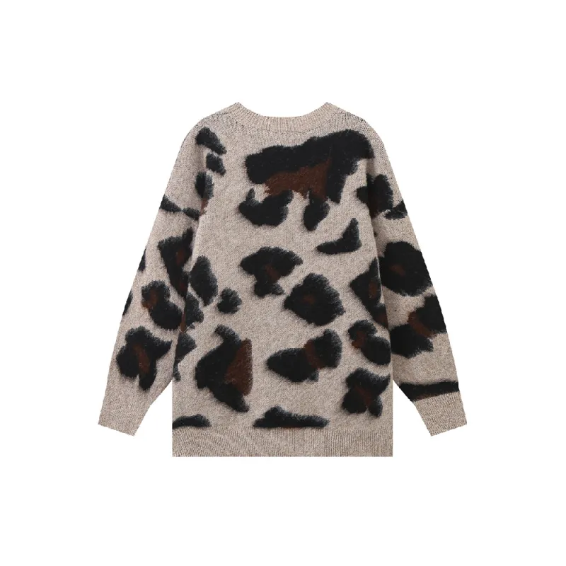 Simple Loose Knitted Fabric Sweater-5