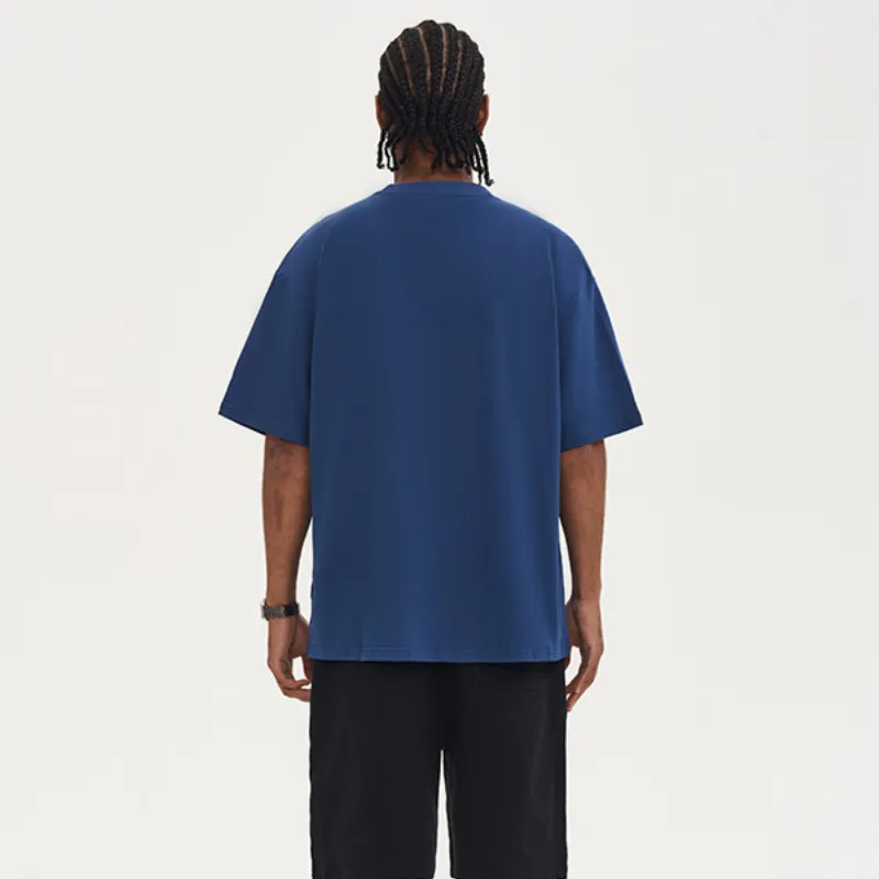 Loose Plain Combed Cotton T Shirt Unisex-7
