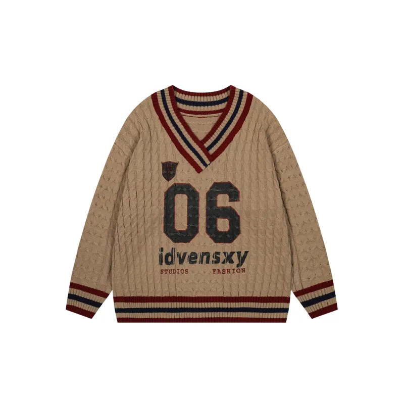 Loose Casual Acrylic Fibres Sweater-0