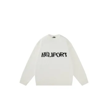 HELIPORT Apron Digital Jacquard Sweater Personalized Loose Pullover Top