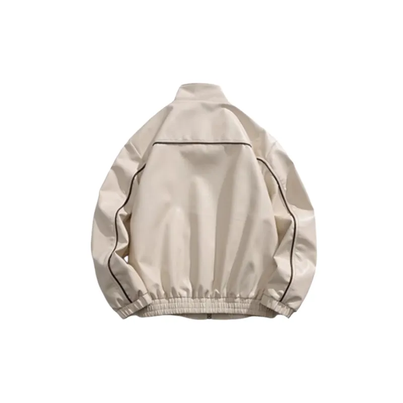 Casual Glamorous Leather Jacket-5