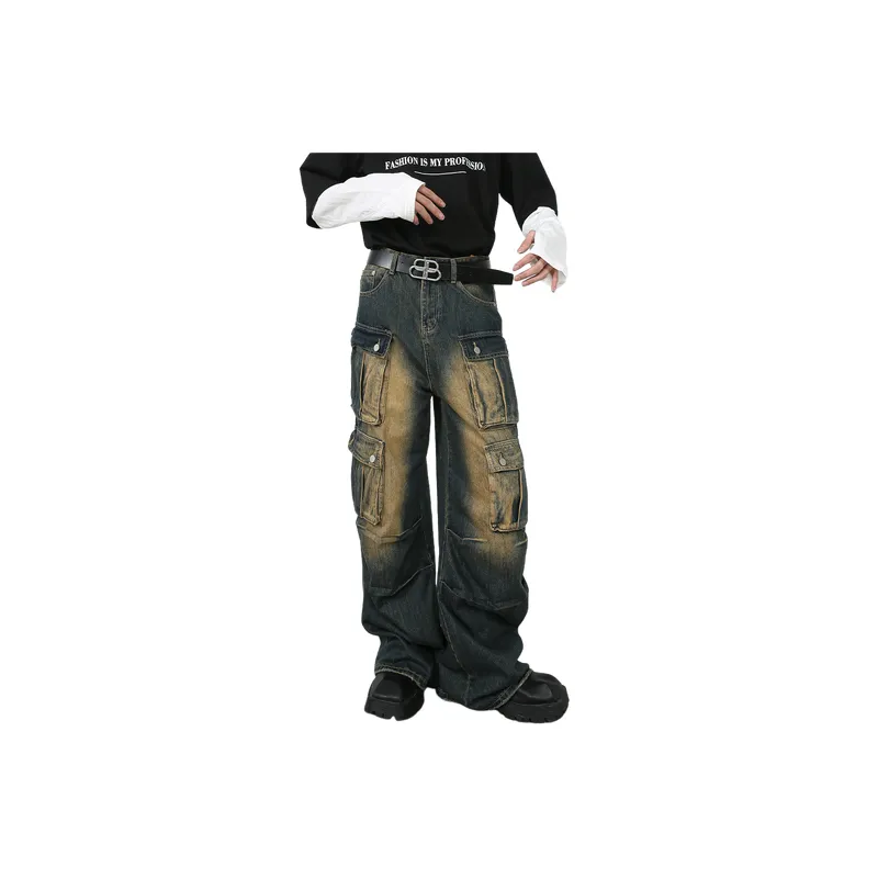 Funky Loose Cotton Cargo Pants-2