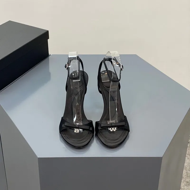 Rhinestone Bow Slide Sandals-8
