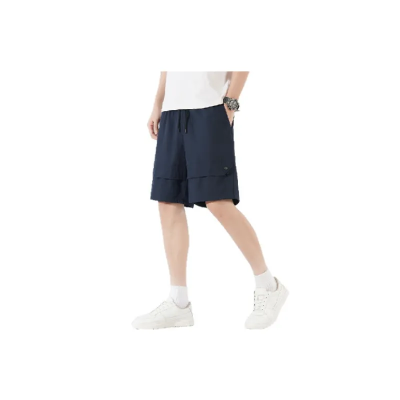 Casual Loose Polyester Cargo Shorts-2