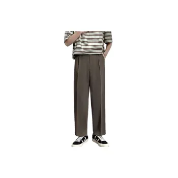 Simple Loose Blended Synthetic Fabrics Casual Pants