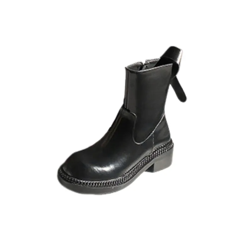 Retro Plain Martin Boot-0