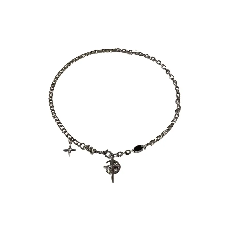 Gemstone Star Clavicle Chain Necklace