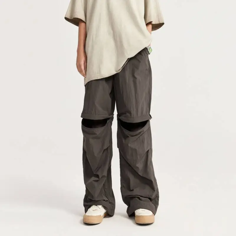 Fashionable Loose Nylon Casual Pants-5