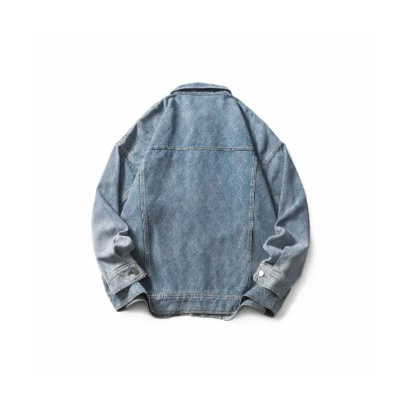 New Style Retro Washed Old Trendy Brand Ethnic Style Loose Spring Denim Jacket-1