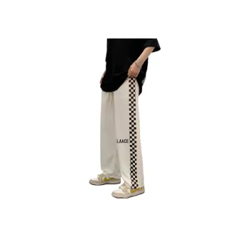 Flagplate Plaid Casual Pants