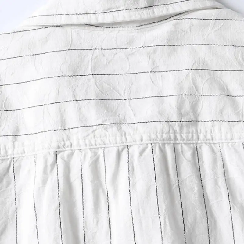 Retro Loose Linen Blend Fabric Shirt-3