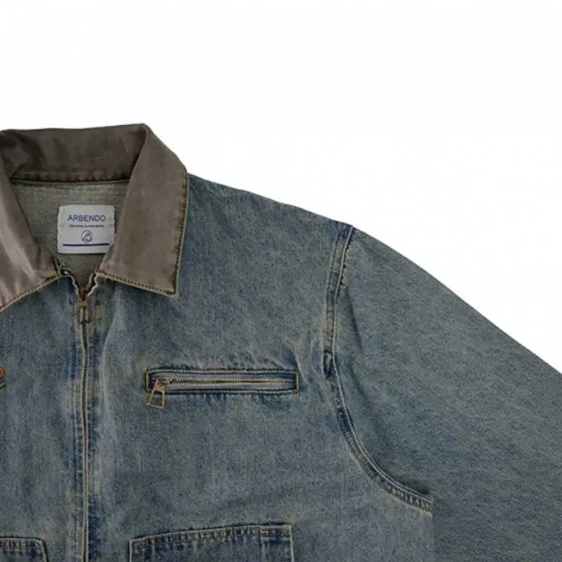 Retro Plain Washed Jacket-2