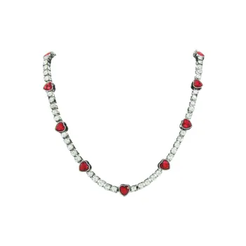 Red Splicing Necklace