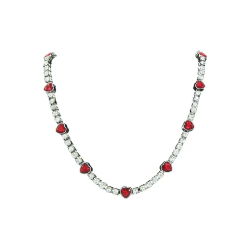 Red Splicing Necklace