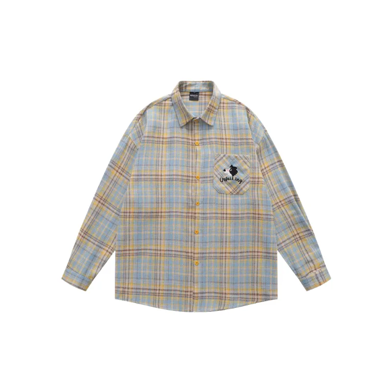 Retro Casual Cotton Shirt Unisex-0